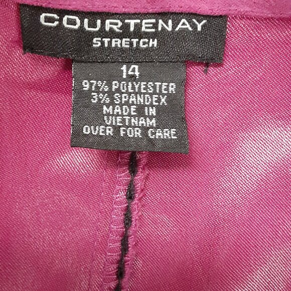 Courtnay Purple Stretch Blazer Size 14, Black Stitch Design, Long Sleeve. - Picture 3 of 9